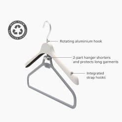 Joseph Joseph Orderly™ Set of 2 Ecru Long Garment Hangers - Medaid