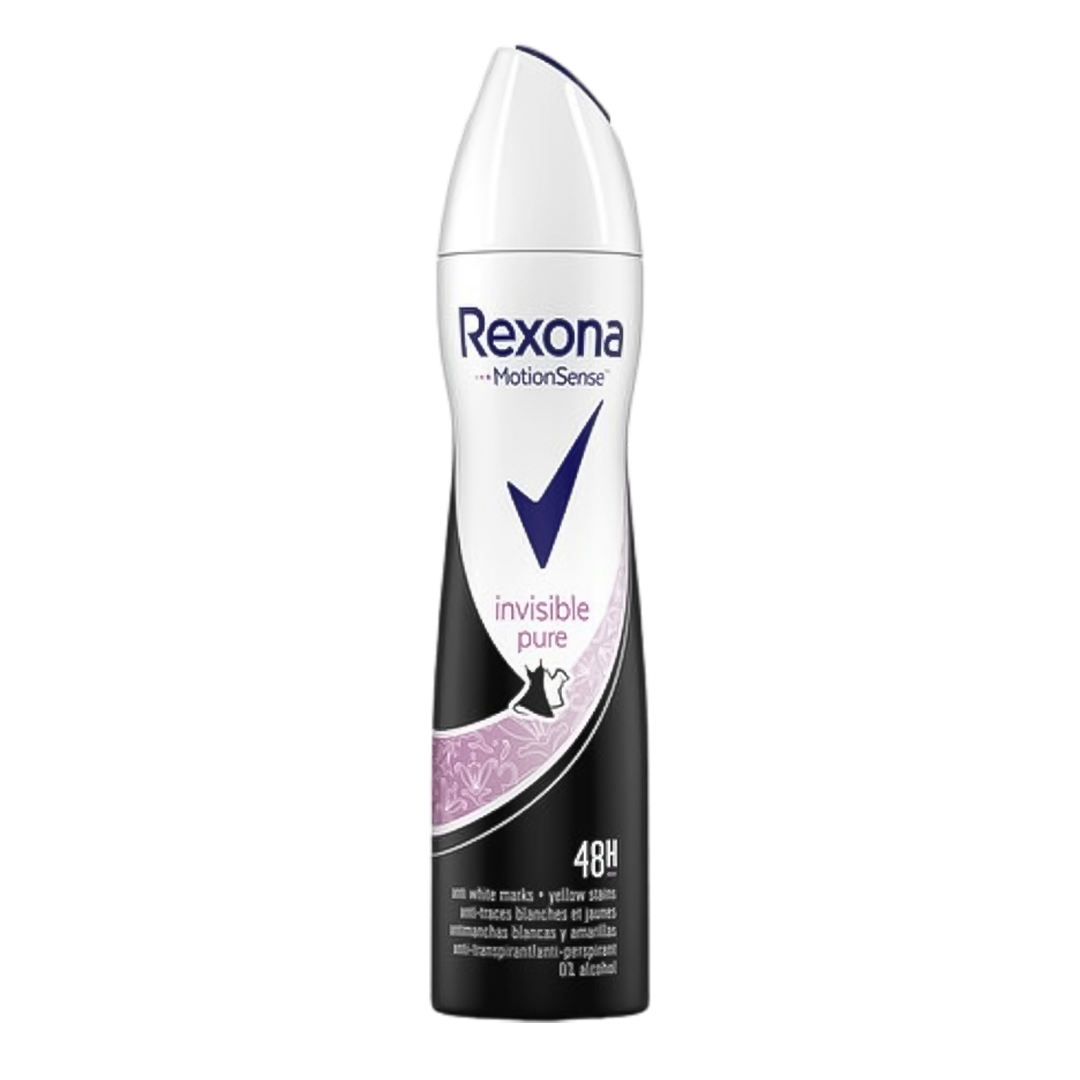 Rexona Invisible Pure Black & White Spray Deodorant - 200ml - Medaid