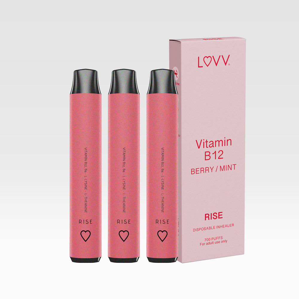 RISE - Berry / Mint Flavored B12 Nicotine-Free Vitamin Vape - Medaid