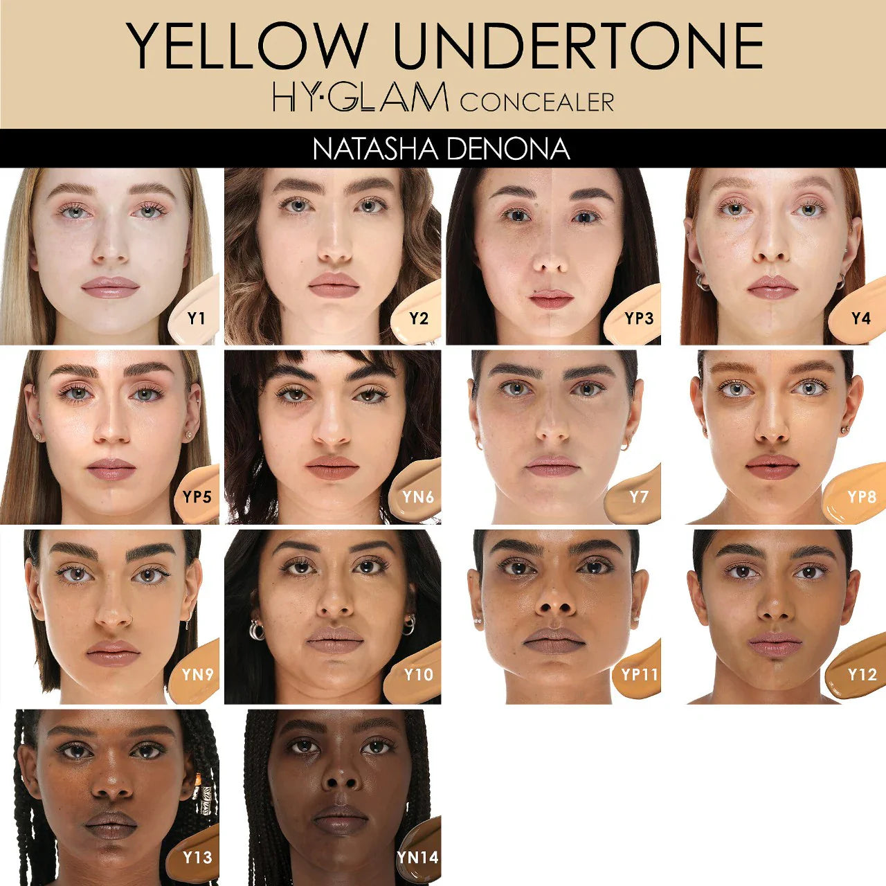 NATASHA DENONA - Hy-Glam Brightening & Hydrating Medium to Full Coverage Crease Proof Serum Concealer - Medaid