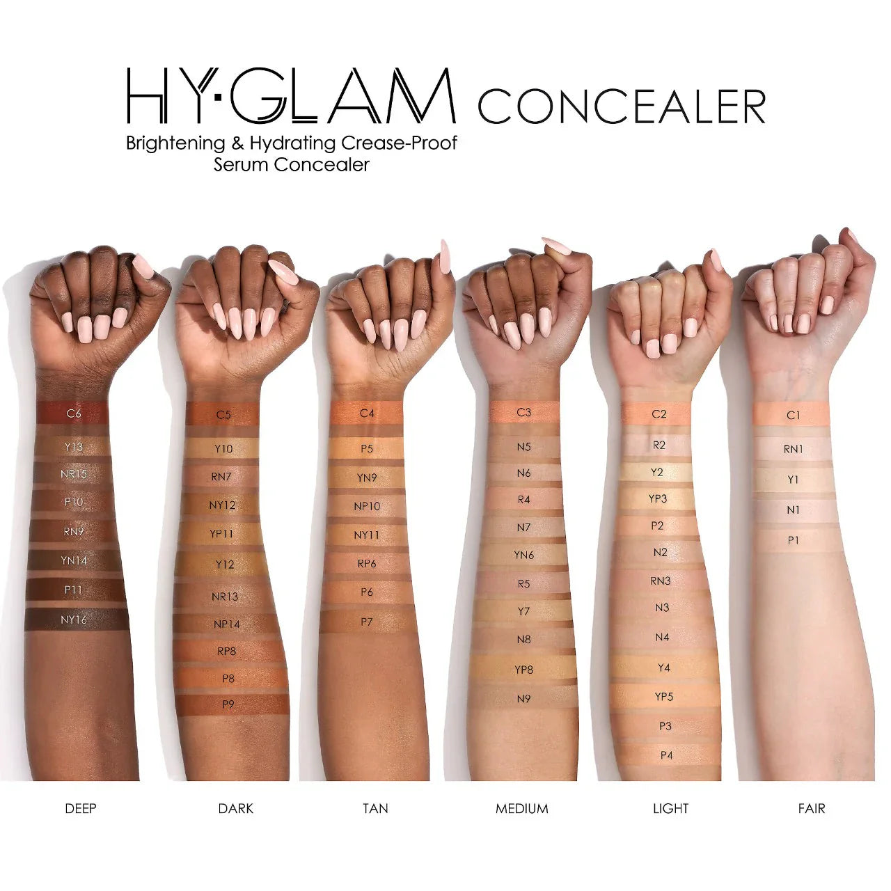 NATASHA DENONA - Hy-Glam Brightening & Hydrating Medium to Full Coverage Crease Proof Serum Concealer - Medaid