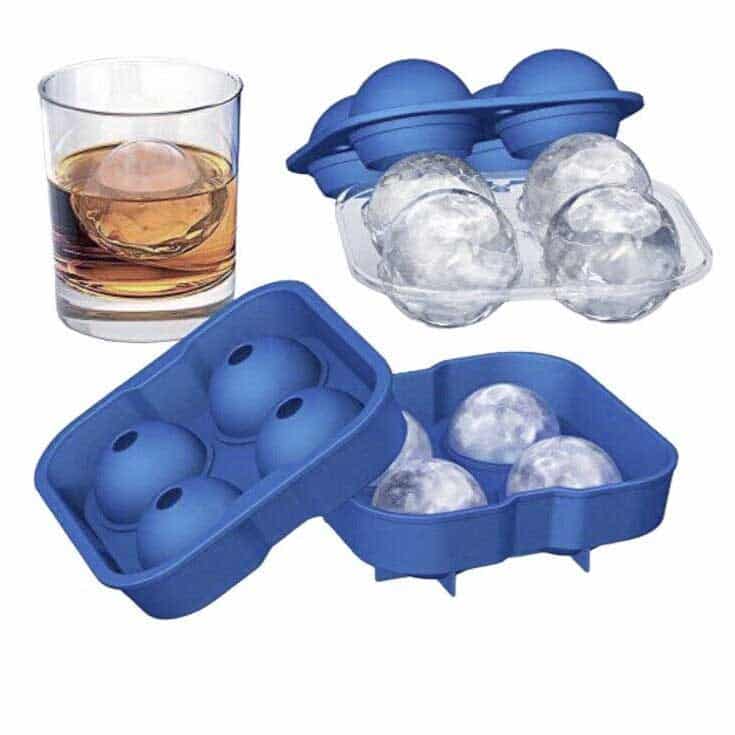 Silicone Sphere Ice Mold with Cover, 4 Round Ice Balls - Medaid