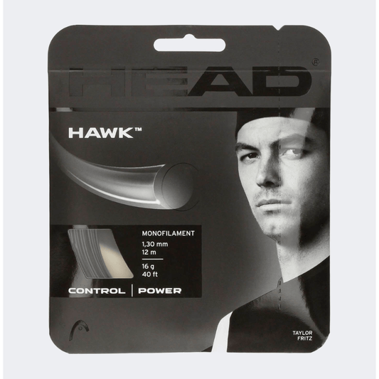 Head Hawk 16 Tennis Strings Black - Medaid