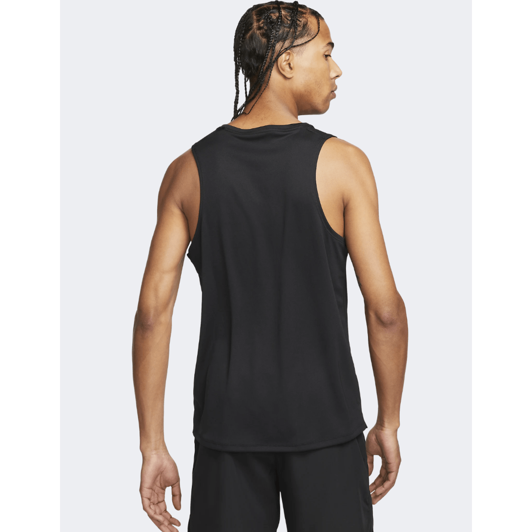 Nike Dri-Fit Miler Men Running Tank Black - Medaid