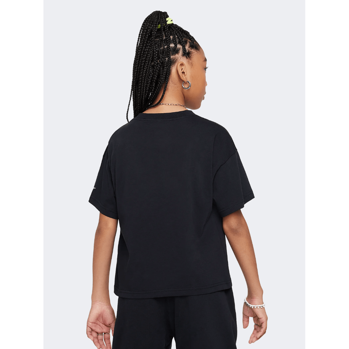 Nike Sportswear Graphic Star Girls Lifestyle T-Shirt Black - Medaid