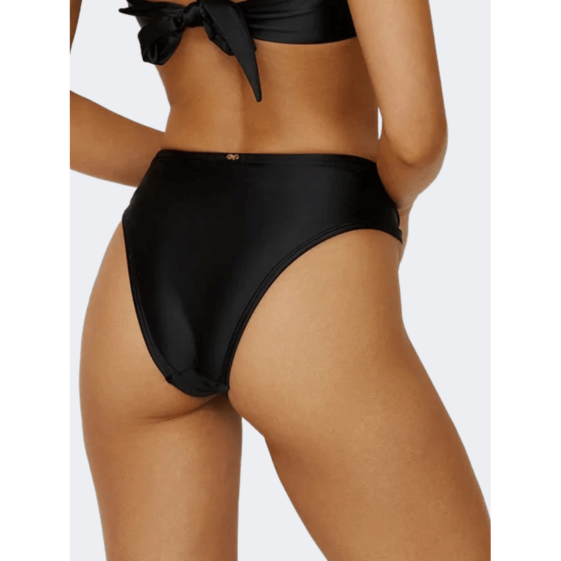 Pq Swim Nightfall Detail Fanned Bottoms Women Beach Slip Black - Medaid