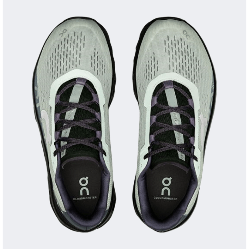On Cloudmonster 1 Men Running Shoes Glacier/Black - Medaid