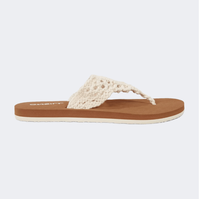 Oneill Ditsy Crochet Women Beach Slippers Snow White - Medaid International