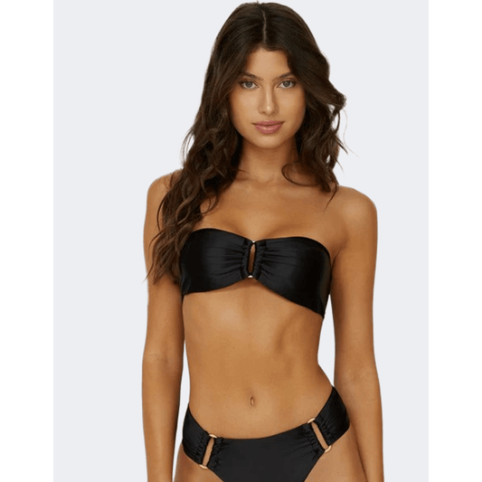 Pq Swim Nightfall Detail Bandeau Women Beach Bra Black - Medaid