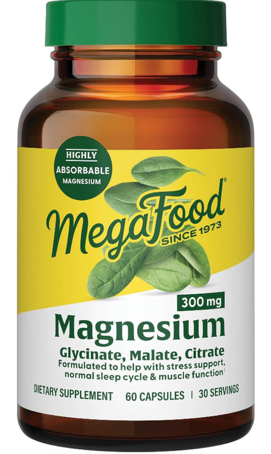 MegaFood Calcium Magnesium Supplement - with fermented Magnesium Glycinate - Supports Bone Health & Heart Health - Calcium & Magnesium Supplement for Men & Women - Non-GMO - 90 Tabs (30 Servings) - Medaid