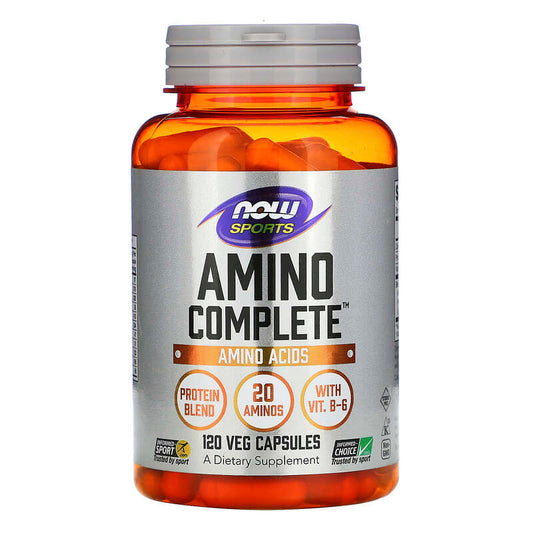 NOW Foods, Sports, Amino Complete, Amino Acids, 120 Veg Capsules - Medaid