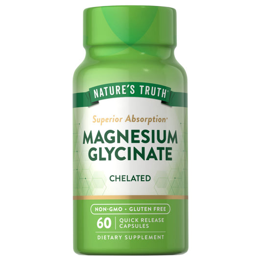Nature's Truth, Buffered Magnesium Glycinate, High Absorption, 665 mg, 60 Quick Release Capsules - Medaid