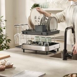 Joseph Joseph Excel™ Steel 2-Tier Dish Rack - Medaid
