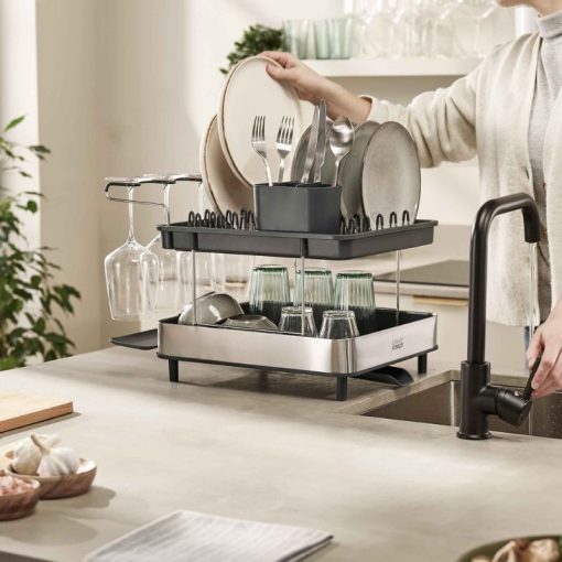 Joseph Joseph Excel™ Steel 2-Tier Dish Rack - Medaid