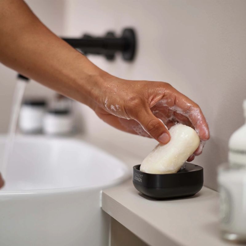 Joseph Joseph Slim™ Compact Matt Black Soap Dish - Medaid