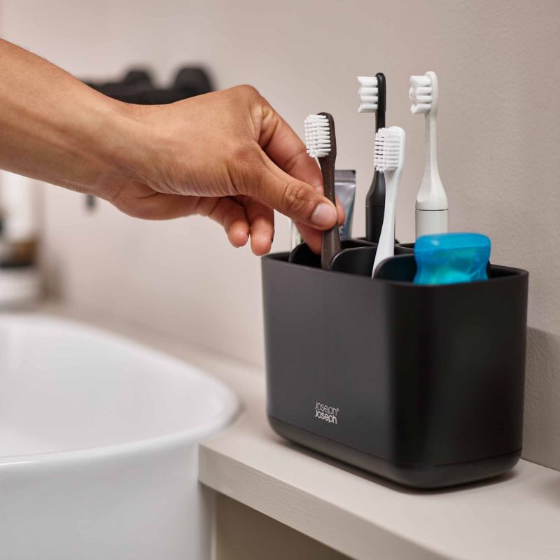 Joseph Joseph EasyStore™ Large Matt Black Toothbrush Holder - Medaid