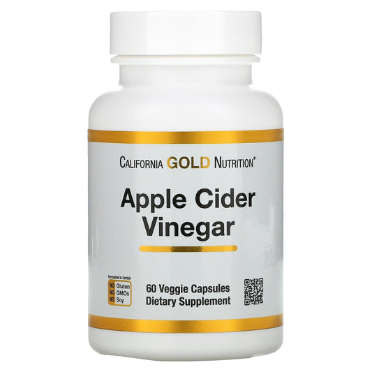 California Gold Nutrition, Apple Cider Vinegar, 60 Veggie Capsules - Medaid