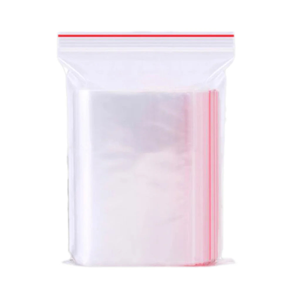 Resealable Zipper Clear Poly Bags (Pack of 100) - Medaid