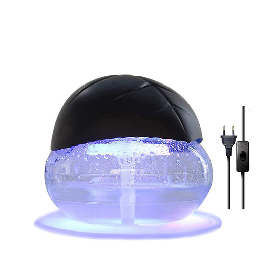 1000 ML Water Air Purifiers Humidifier Water Air Revitalizer Air Cleaner Air Freshener with 6 LED Color Changing Mood Light Black - Medaid