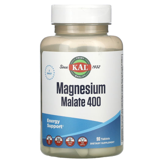 KAL, Magnesium Malate 400, 90 Tablets - Medaid