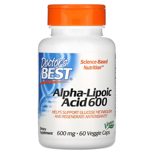 Doctor's Best, Alpha-Lipoic Acid 600, 600 mg, 60 Veggie Caps - Medaid