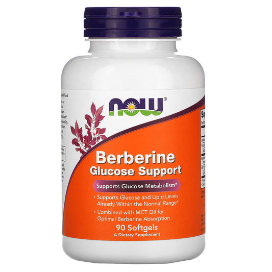 NOW Foods, Berberine Glucose Support, 90 Softgels - Medaid