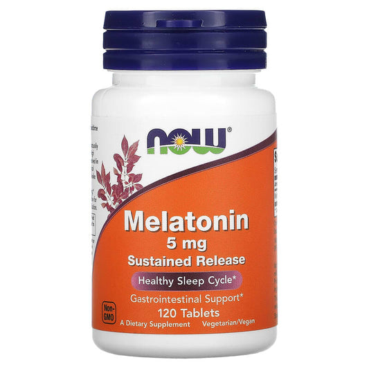 NOW Foods, Melatonin, 5 mg, 120 Tablets - Medaid