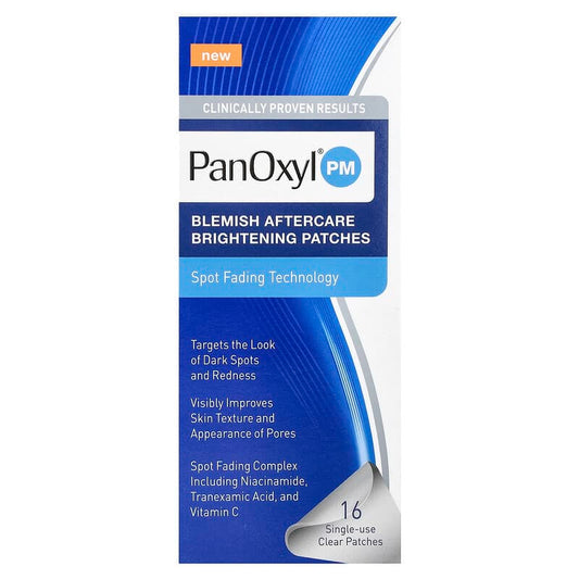 PanOxyl, PM, Blemish Aftercare Brightening Patches, 16 Single-Use Clear Patches - Medaid