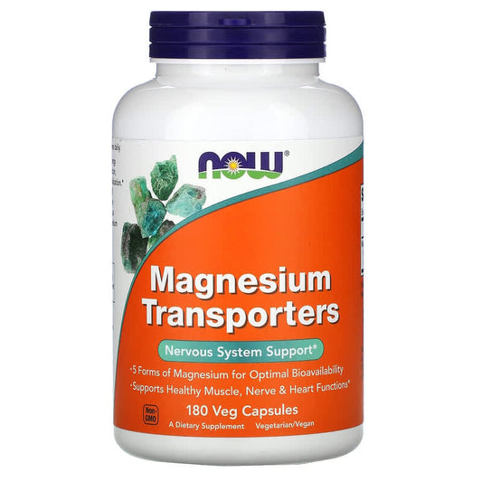 NOW Foods, Magnesium Transporters, 180 Veg Capsules - Medaid