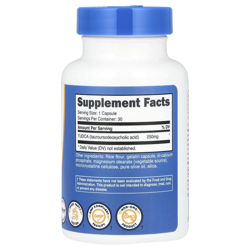 Nutricost, TUDCA, 250 mg, 30 Capsules - Medaid