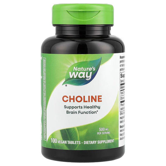 Nature's Way, Choline, 500 mg, 100 Vegan Tablets - Medaid