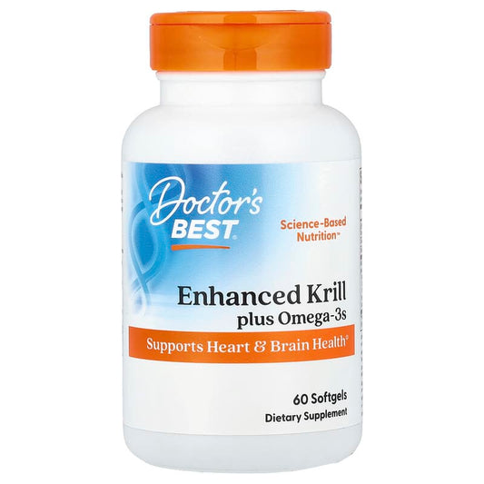 Doctor's Best, Enhanced Krill Plus Omega3s , 60 Softgels - Medaid