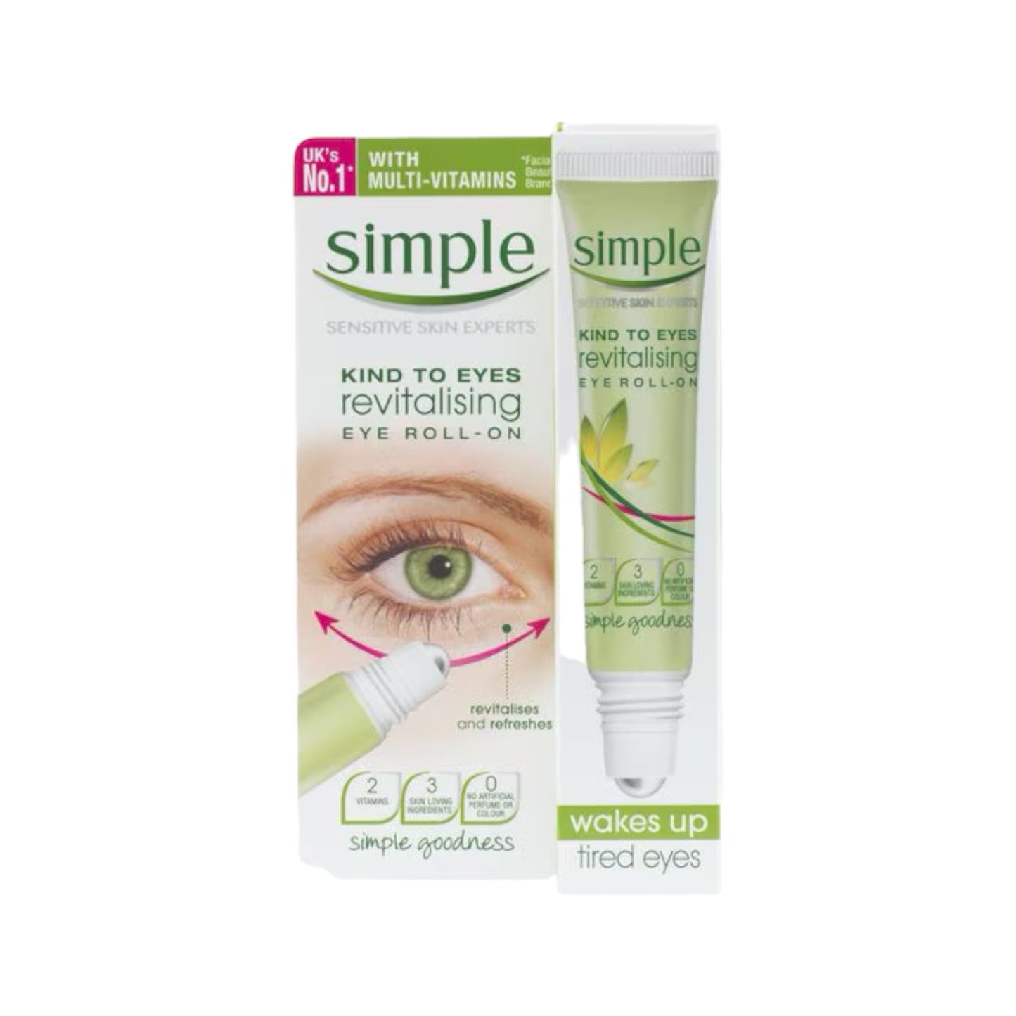 Simple Kind To Eyes Revitalising Eye Roll-On 15ml - Medaid