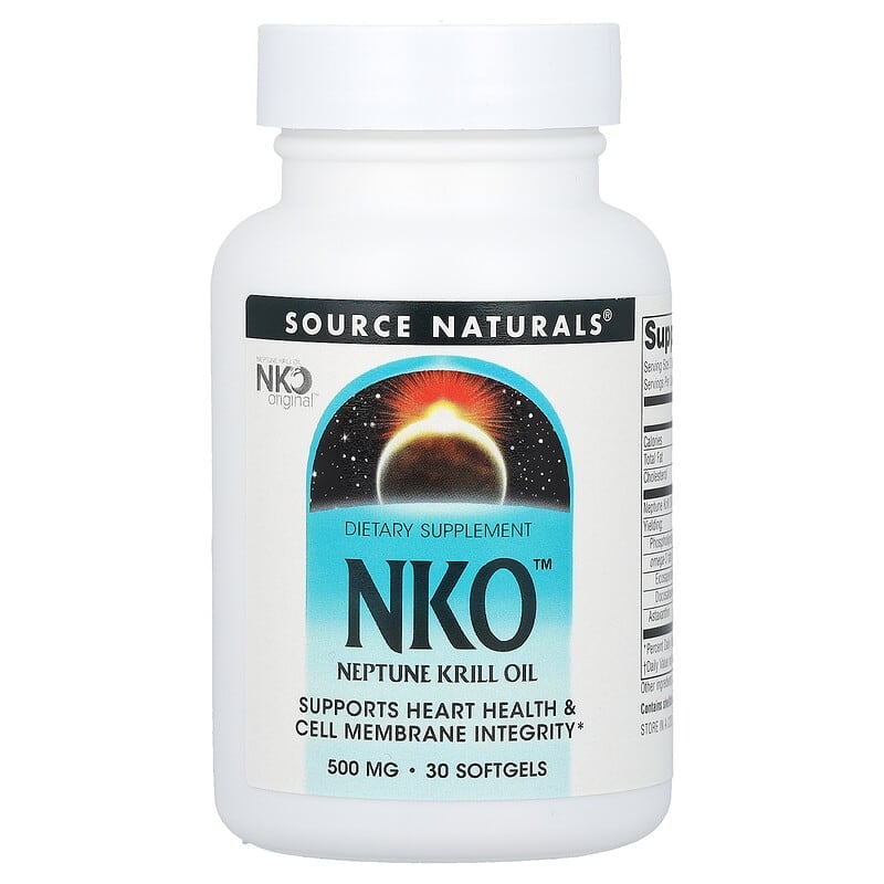 Source Naturals, NKO (Neptune Krill Oil), 500 mg, 30 Softgels - Medaid