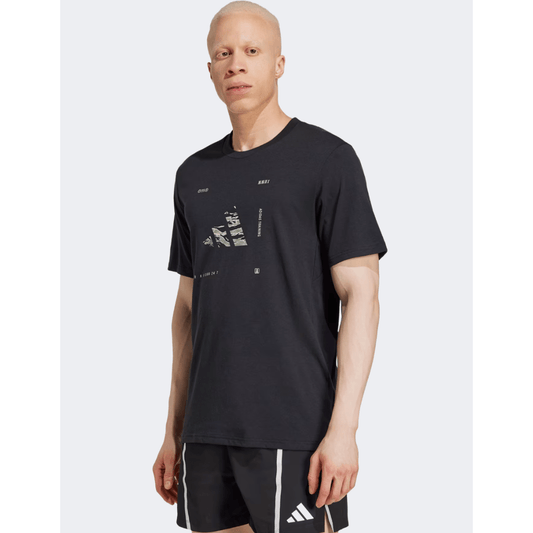 Adidas Box Logo Men Training T-Shirt Black - Medaid
