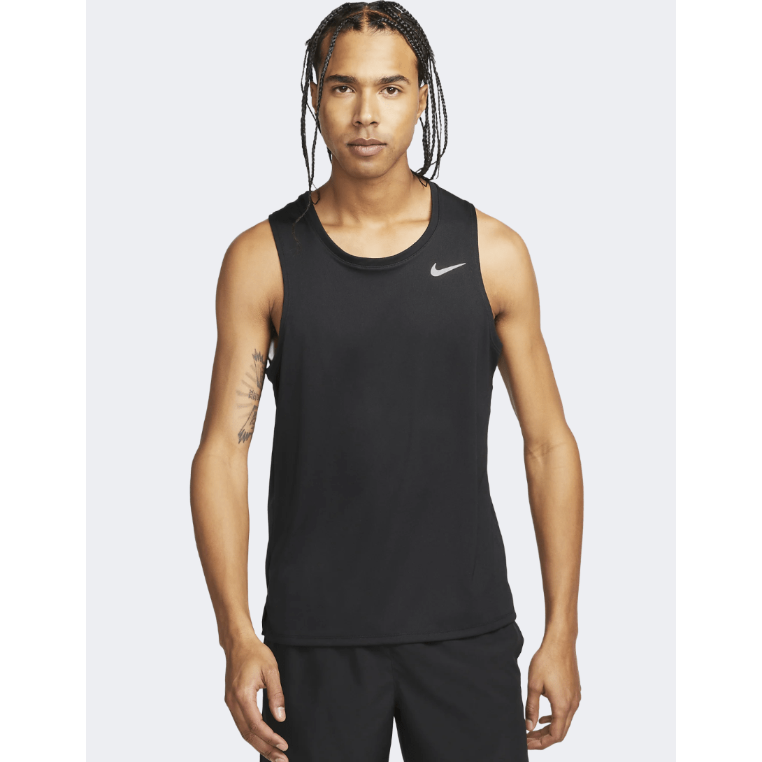 Nike Dri-Fit Miler Men Running Tank Black - Medaid
