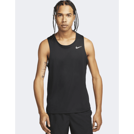 Nike Dri-Fit Miler Men Running Tank Black - Medaid
