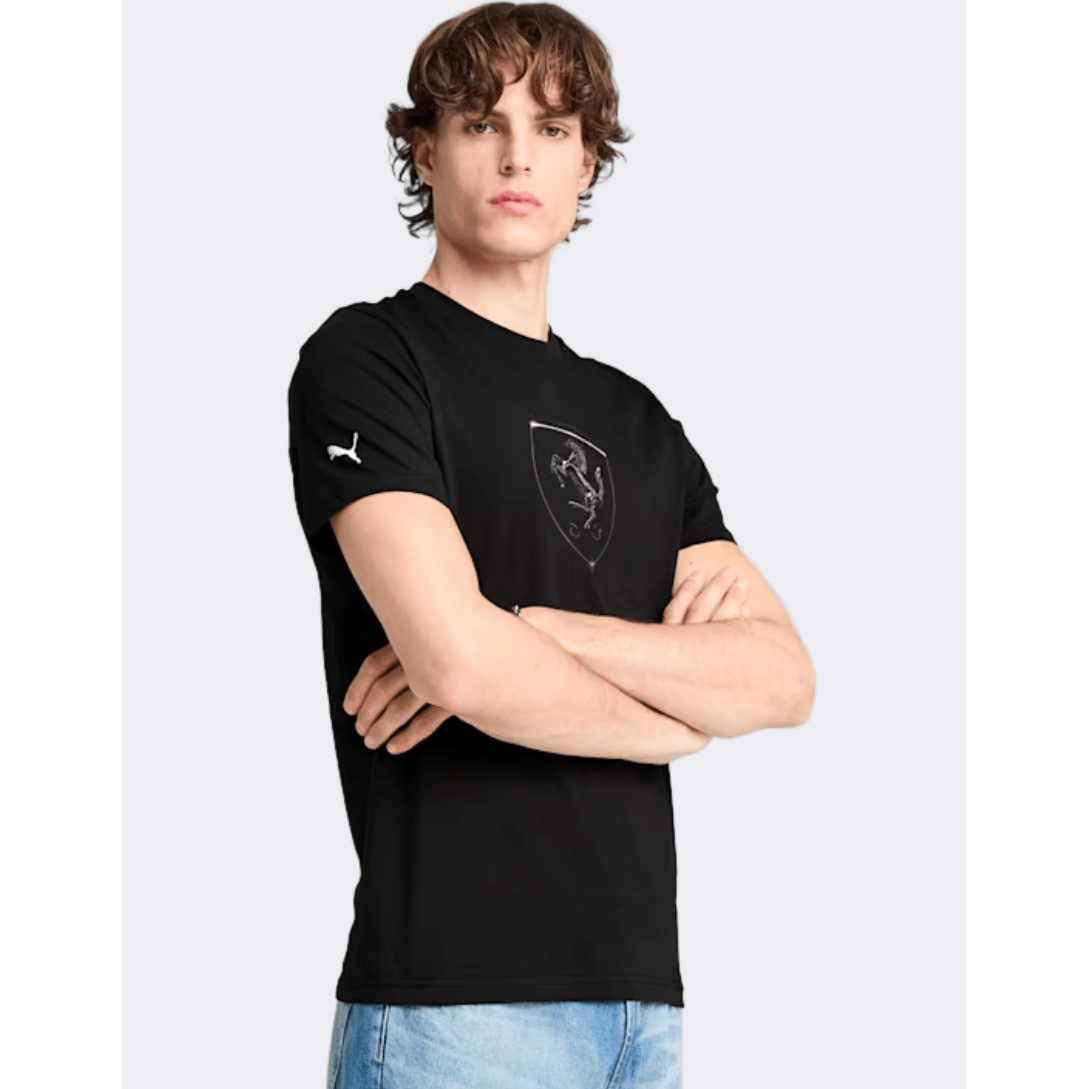 Puma Scuderia Ferrari Race Tonal Big Shield Men Lifestyle T-Shirt Black - Medaid