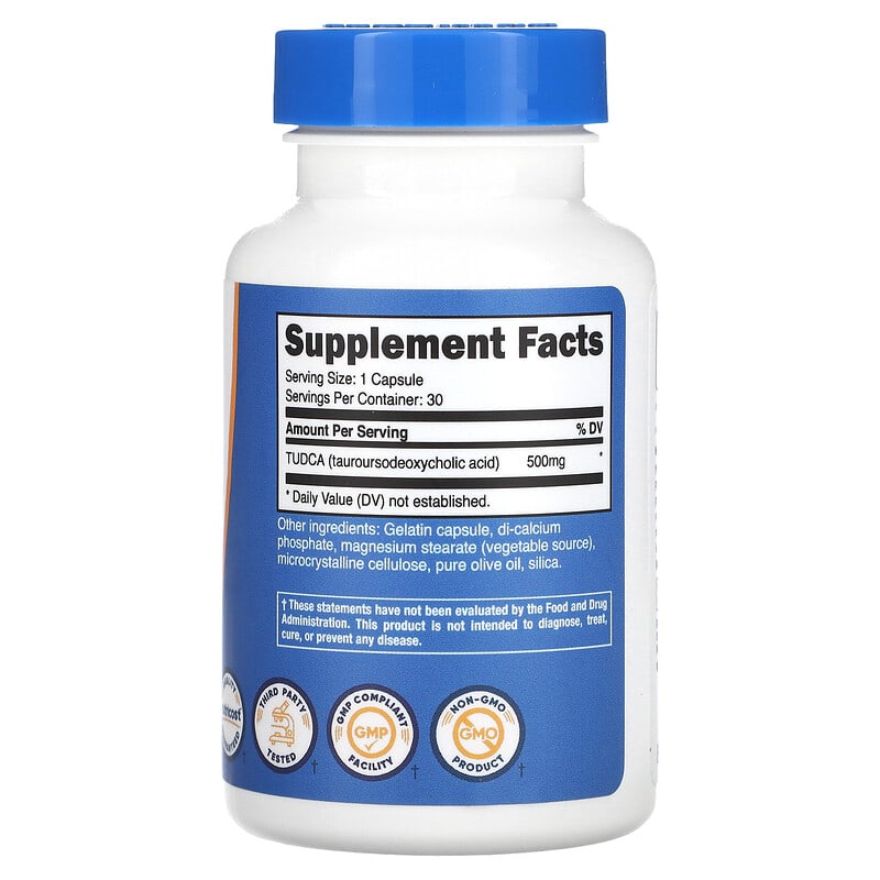 Nutricost, TUDCA, 500 mg, 30 Capsules - Medaid