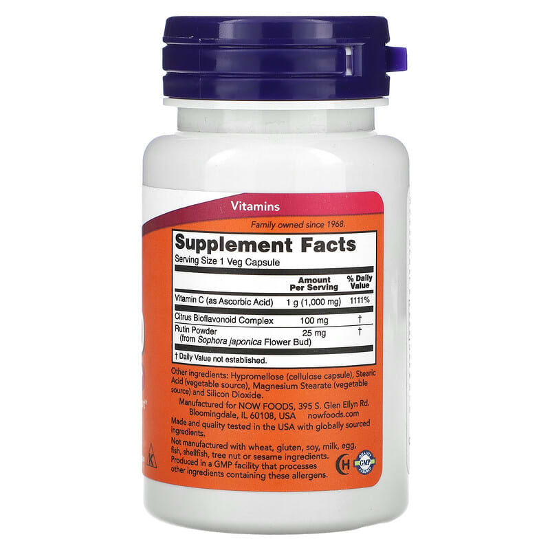 NOW Foods, C-1000, 30 Veg Capsules - Medaid