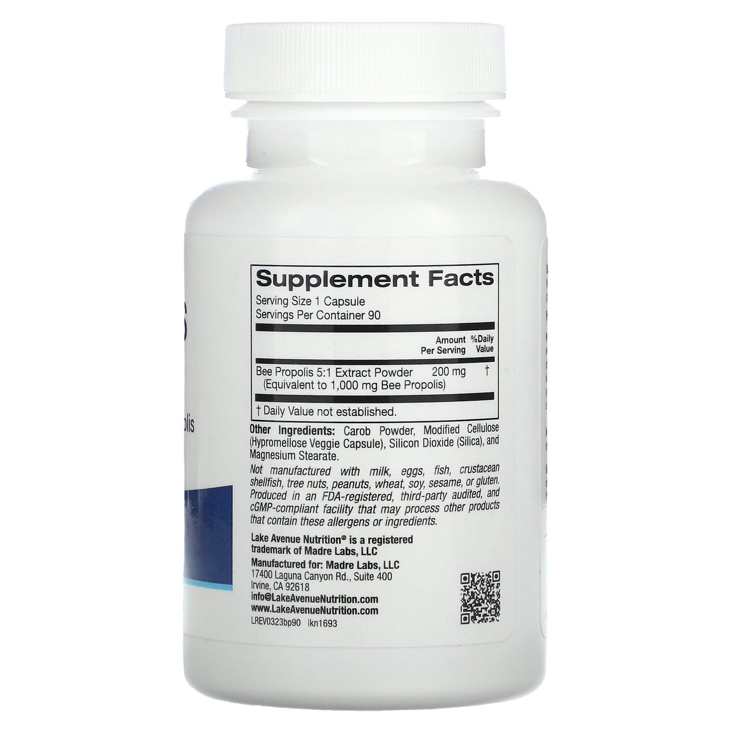 Lake Avenue Nutrition, Bee Propolis, 1,000 mg, 90 Capsules - Medaid