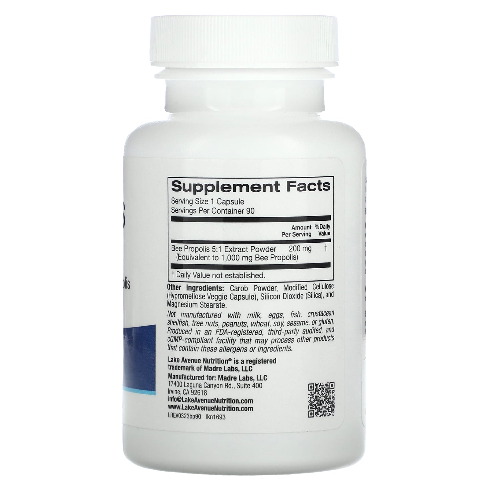 Lake Avenue Nutrition, Bee Propolis, 1,000 mg, 90 Capsules - Medaid