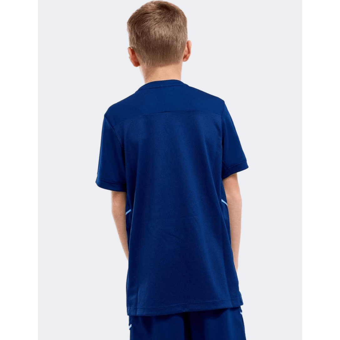 Nike Erling Haaland Academy Boys Football T-Shirt Blue - Medaid