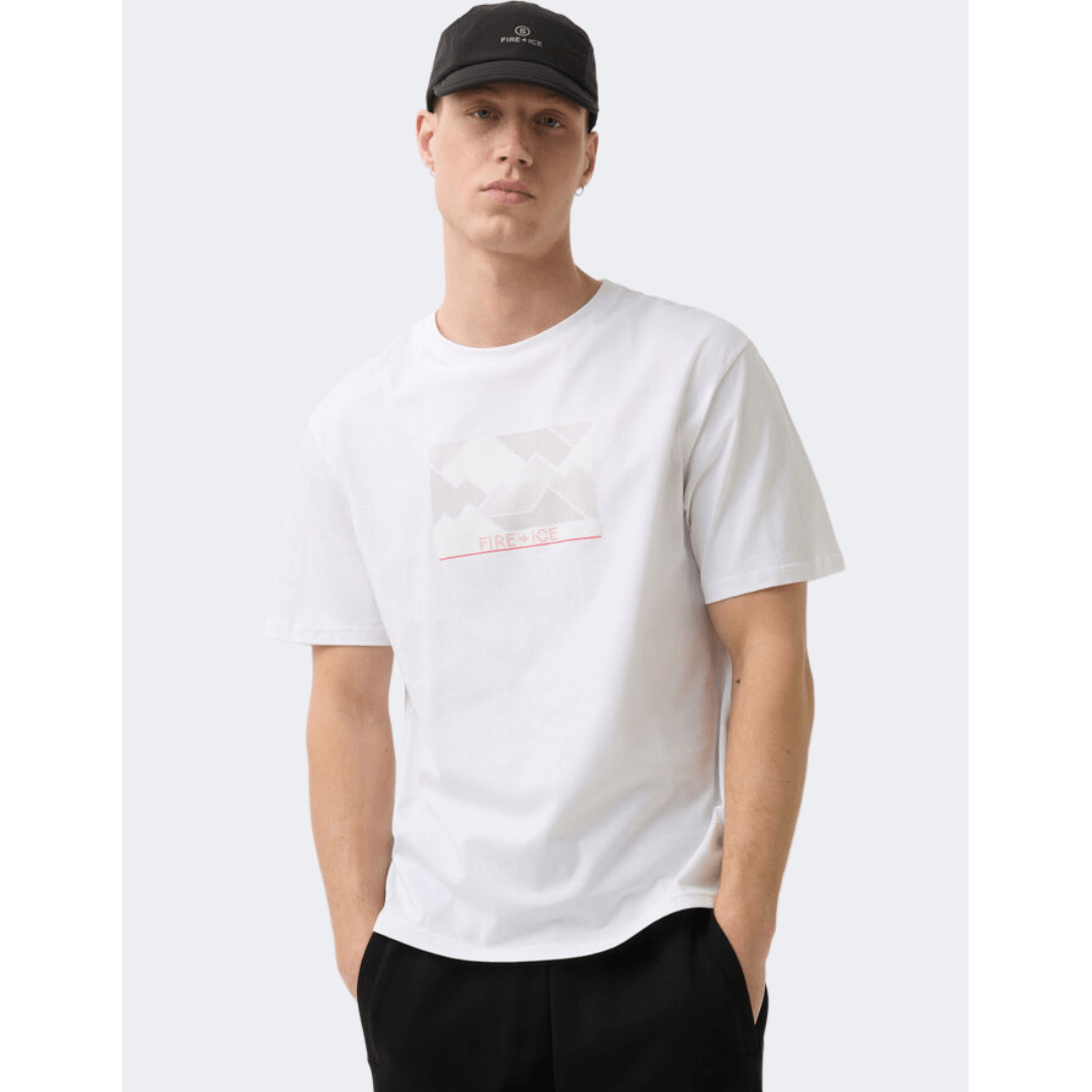 Fire And Ice Mick3  Men Lifestyle T-Shirt White - Medaid