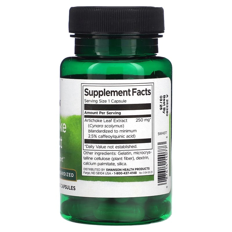 Swanson, Artichoke Extract, 250 mg , 60 Capsules - Medaid