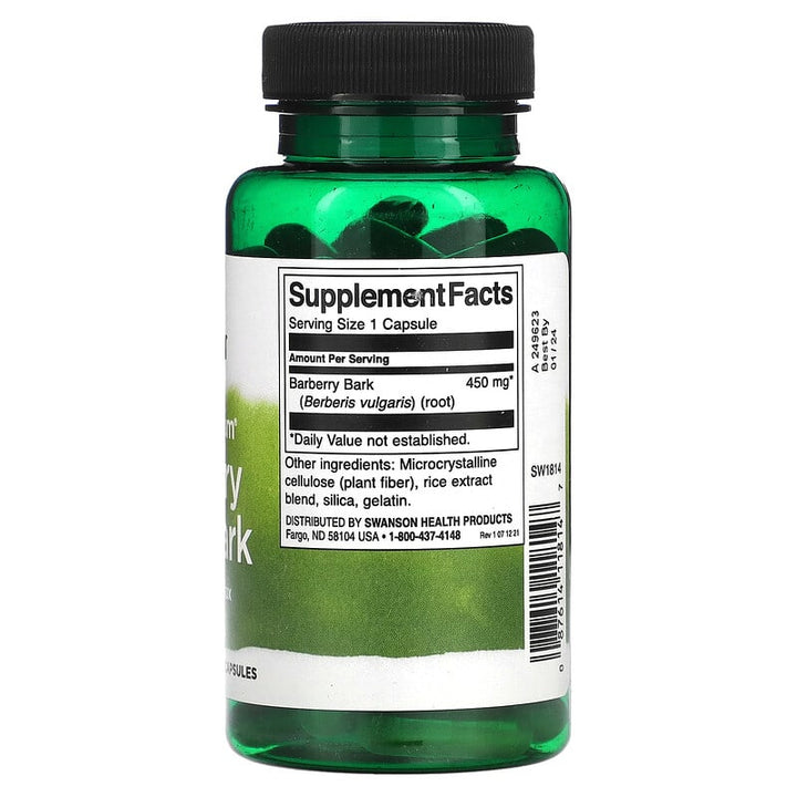 Swanson, berberine, Full Spectrum Barberry Root Bark, 450 mg, 60 Capsules - Medaid