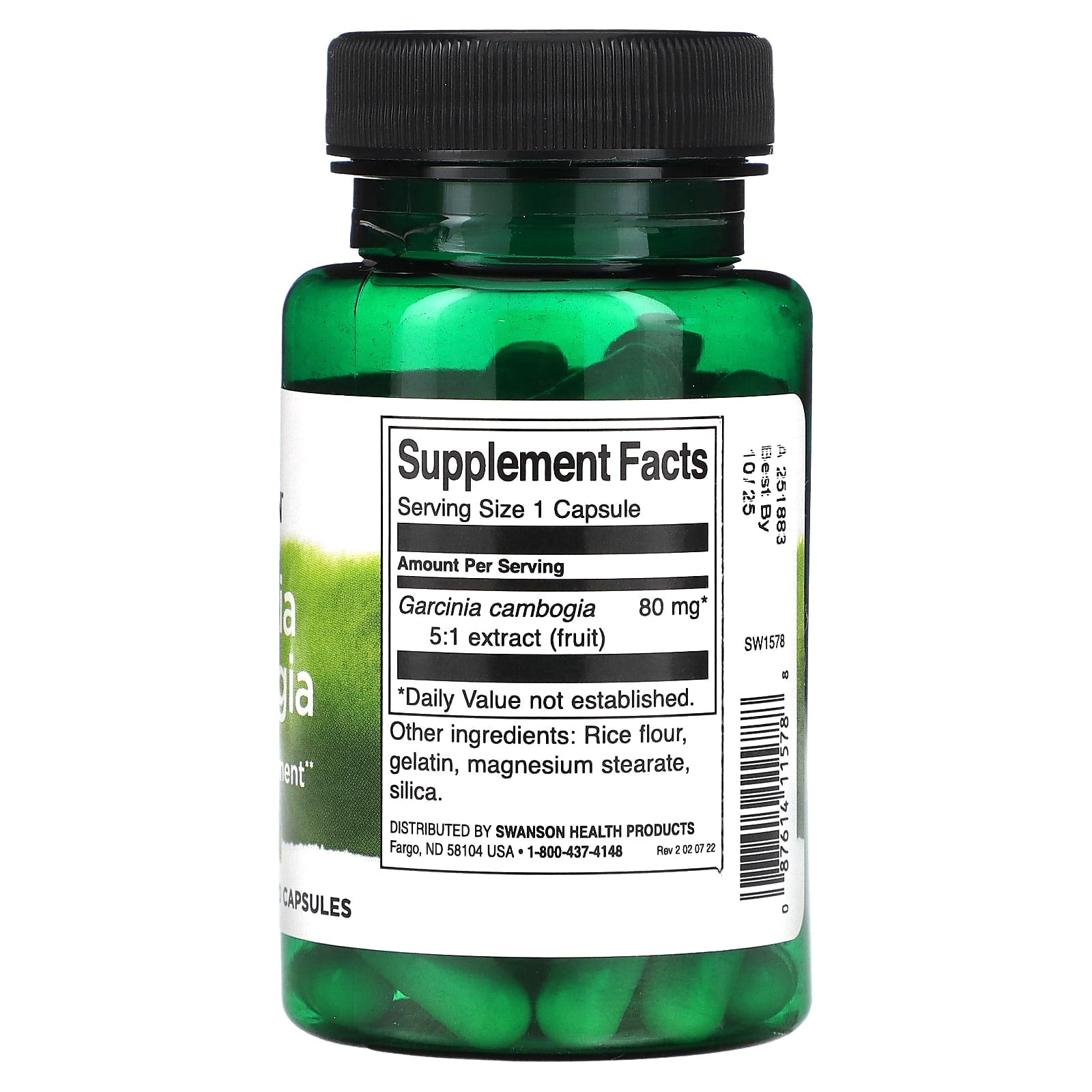 Swanson, Garcinia Cambogia 5:1 Extract, 60 Capsules - Medaid