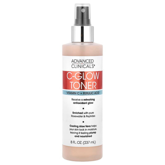 Advanced Clinicals, C-Glow Toner, Vitamin C + Ferulic Acid, 8 fl oz (237 ml) - Medaid