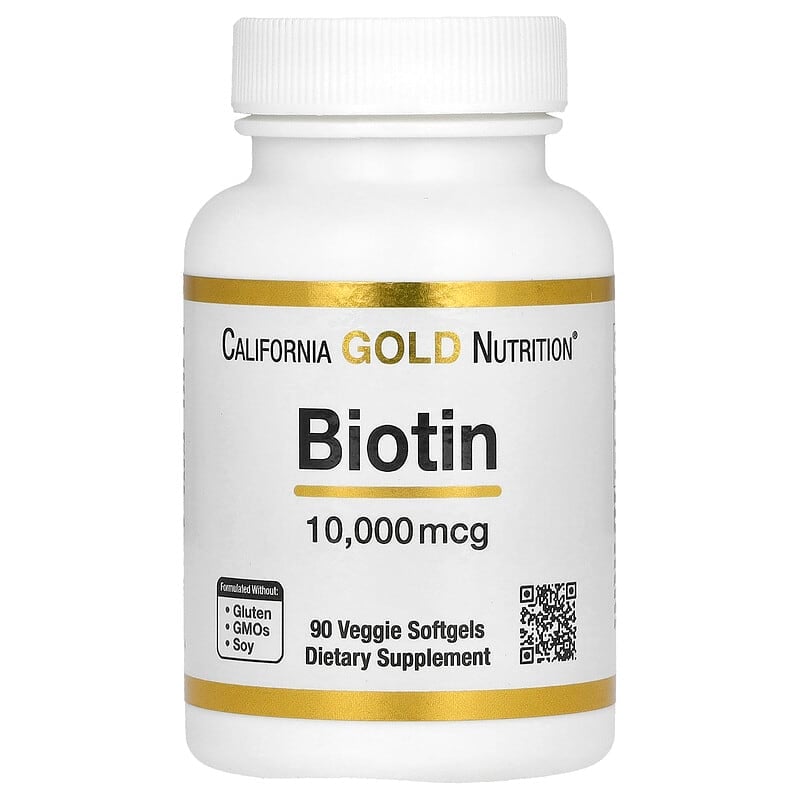 California Gold Nutrition, Biotin, 10,000 mcg, 90 Softgels - Medaid