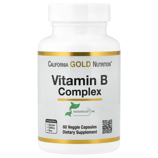California Gold Nutrition, Vitamin B Complex, 60 Veggie Capsules - Medaid
